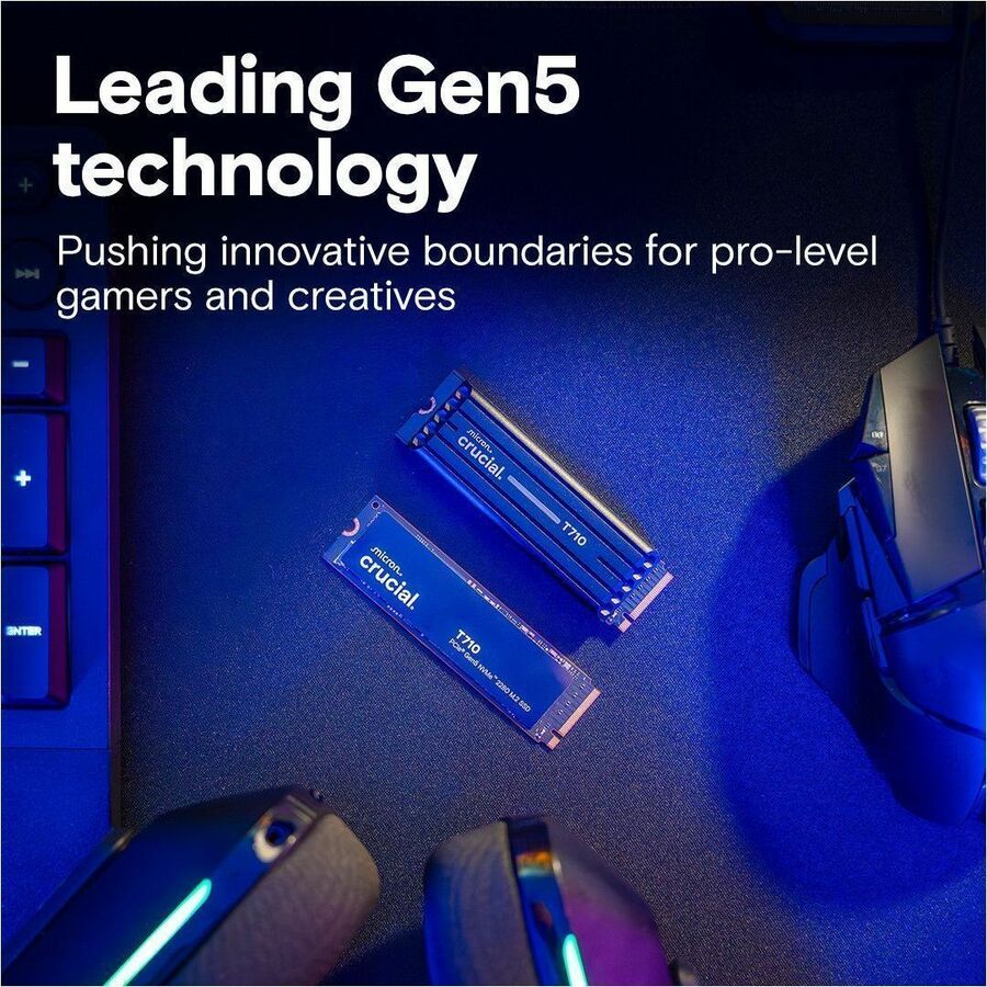 Micron Crucial T710 1 TB Solid State Drive - M.2 2280 Internal - PCI Express NVMe (PCI Express NVMe 5.0 x4)