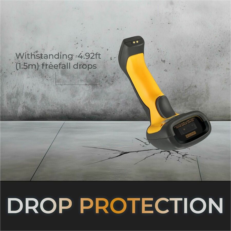Adesso Bluetooth & 2.4Ghz Wireless Antimicrobial & Waterproof 2D Barcode Scanner