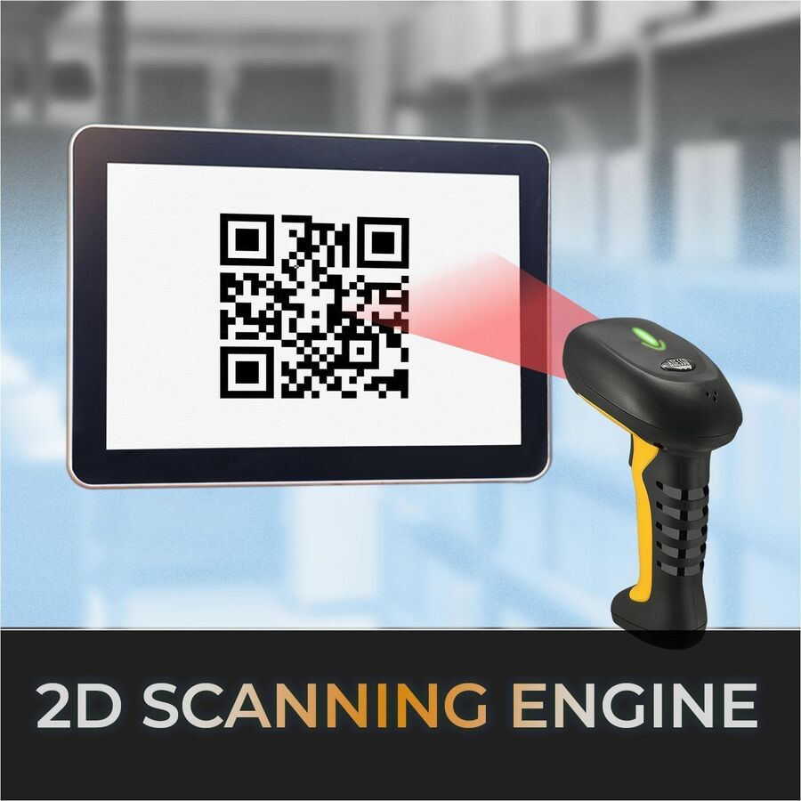 Adesso Bluetooth & 2.4Ghz Wireless Antimicrobial & Waterproof 2D Barcode Scanner