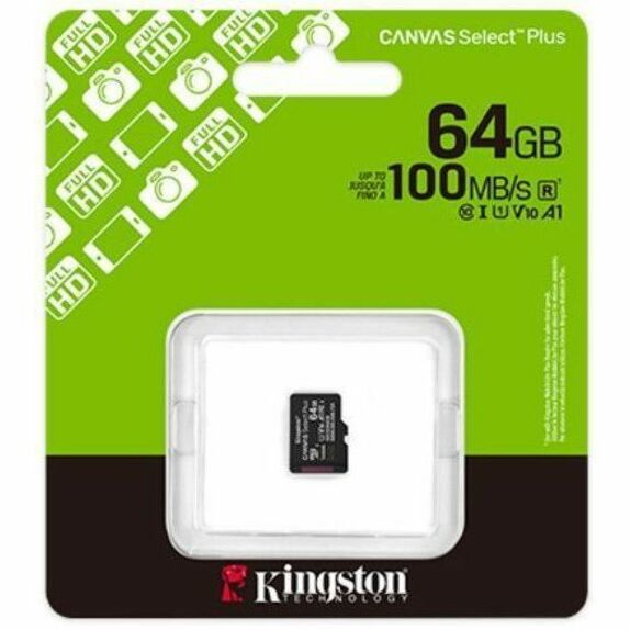 Kingston Canvas Select Plus 64 GB Class 10/UHS-I (U1) V10 microSDXC
