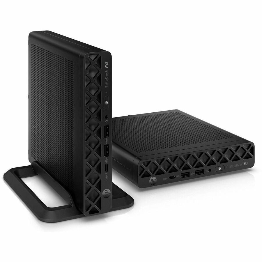 HP EliteDesk 8 G1a Desktop Computer - AMD Ryzen AI 5 PRO 340 - 16 GB - 256 GB SSD - Mini PC - Jack Black