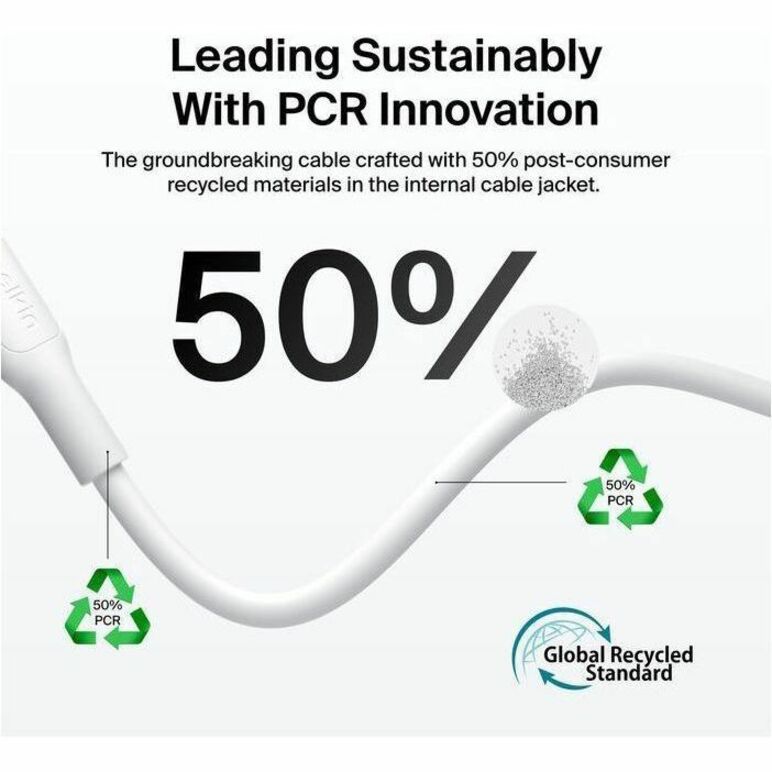 Belkin USB-C Cable with Lightning Connector, 3.3ft/1m, White