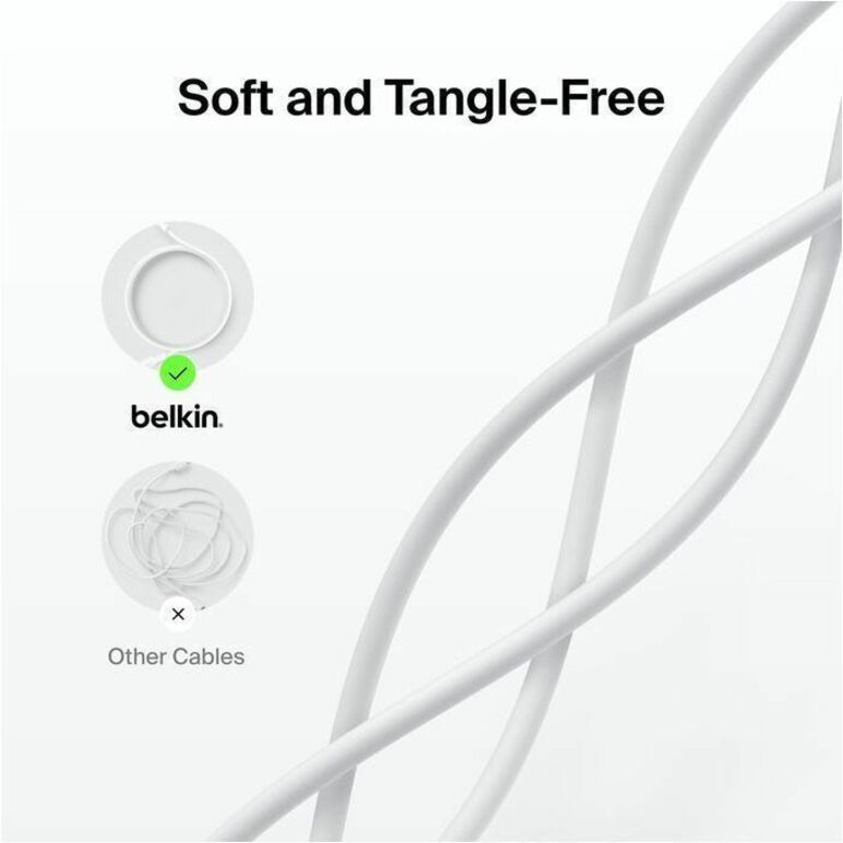 Belkin USB-C Cable with Lightning Connector, 3.3ft/1m, White