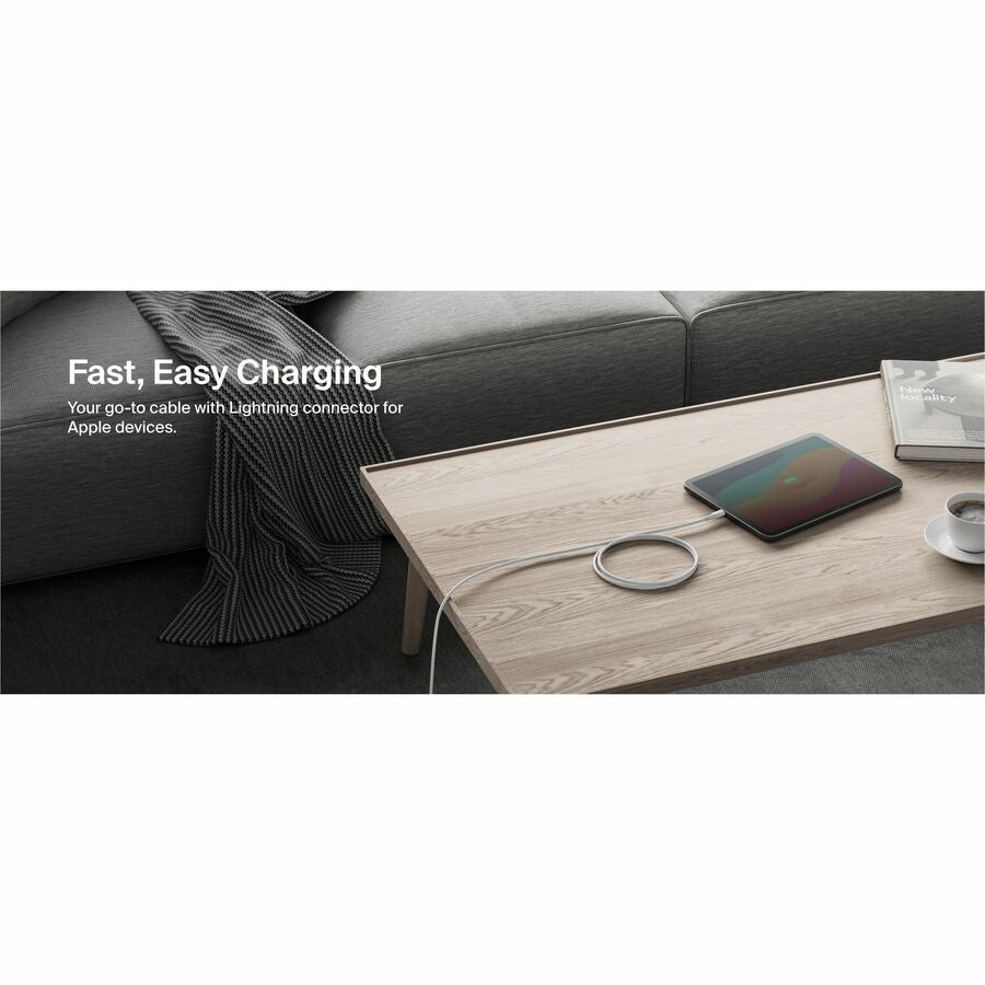 Belkin USB-C Cable with Lightning Connector, 3.3ft/1m, White