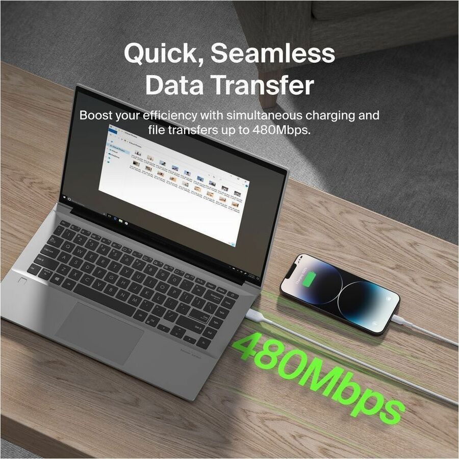 Belkin Braided USB-A Cable With Lightning Connector, 3.3ft/1m, White