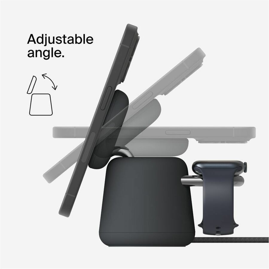 Belkin Qi2 2/1 WIRELESS CHARGING DOCK CHARCOAL MASS, WIZ027TTH36