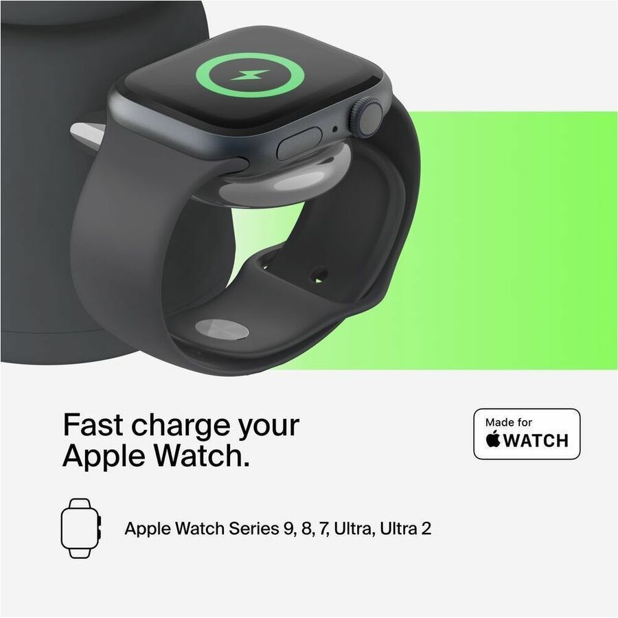 Belkin Qi2 2/1 WIRELESS CHARGING DOCK CHARCOAL MASS, WIZ027TTH36