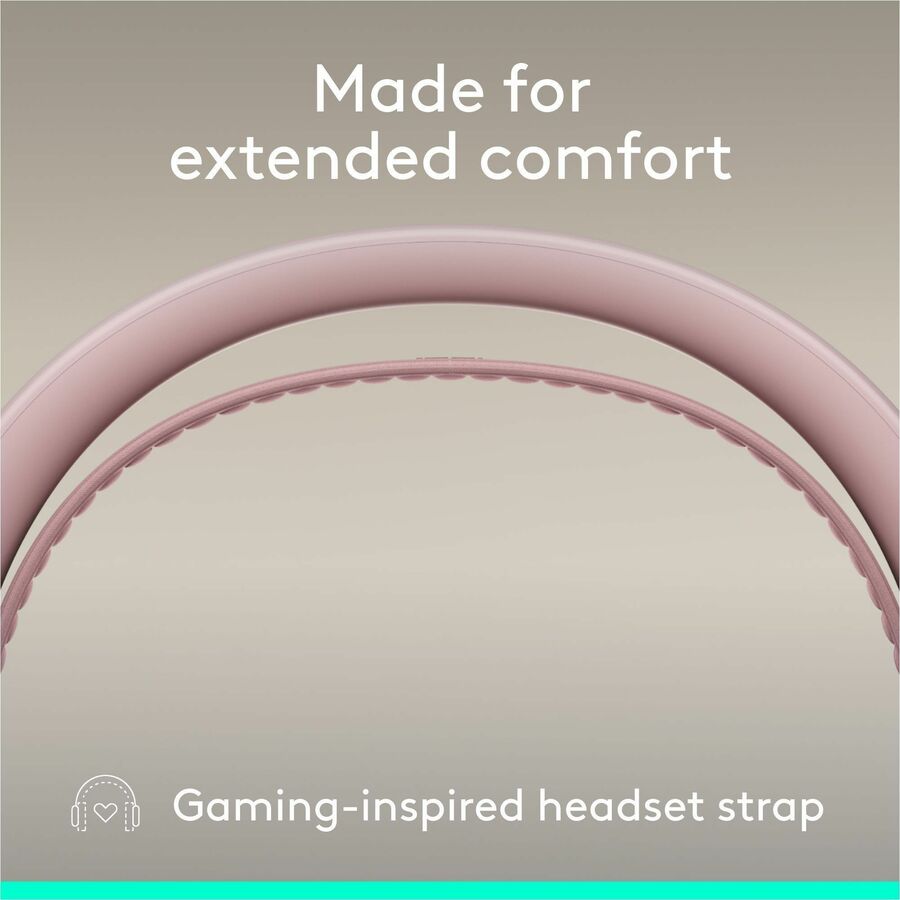 Logitech Zone Wired 2 for Business - Noise-Canceling Headset with Adaptive Hybrid ANC, Microsoft Teams Certified, USB-C with USB-A adapter, Rose