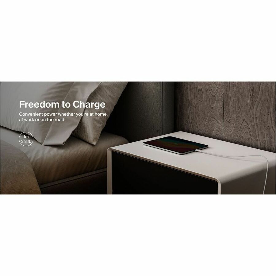 C C CBL 240W 1M WHT 2pk