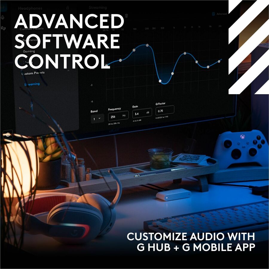 Logitech G Astro A20 X LIGHTSPEED Wireless Gaming Headset for PS5, Xbox, Switch, PC with 2-system PLAYSYNC Audio, Bluetooth, LIGHTSYNC RGB - White