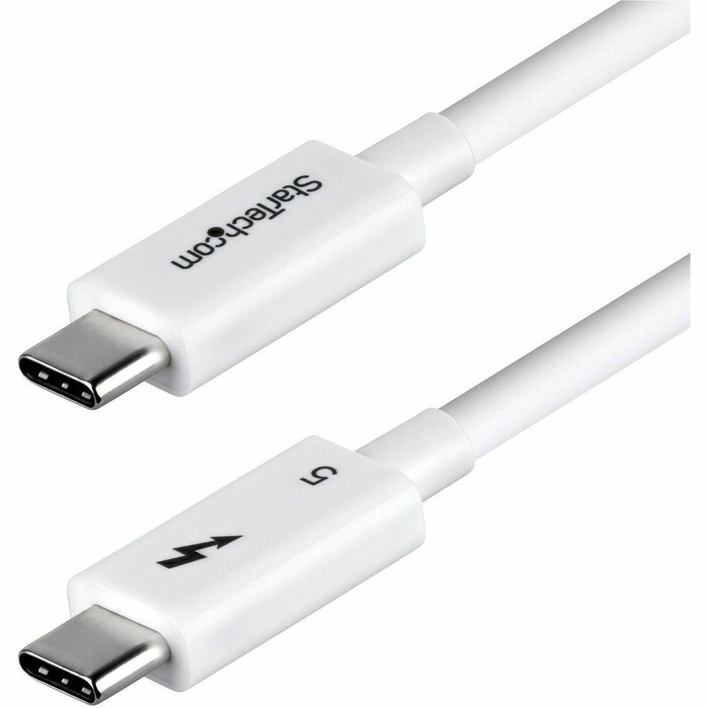 StarTech.com 3ft (1m) Thunderbolt 5 Cable, 80Gbps/120Gbps, 240W PD, 8K 60Hz, Certified Thunderbolt Cable - White