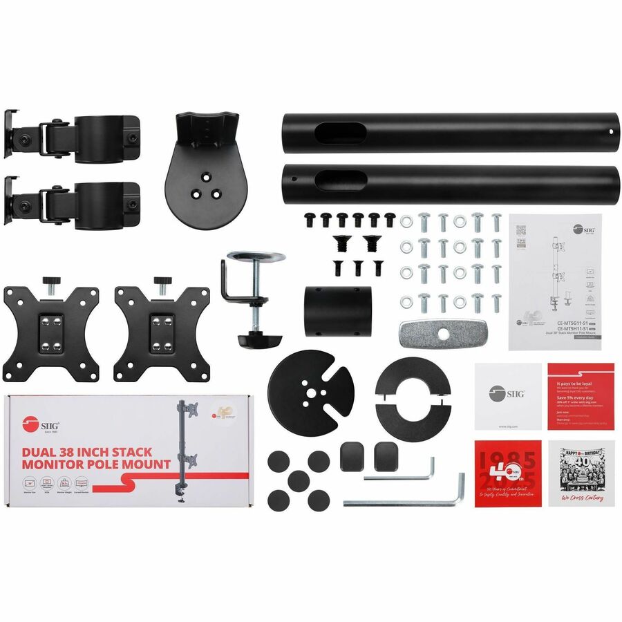 Dual 38" Stack Monitor Mount