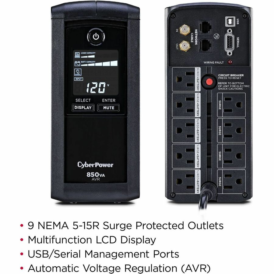 CyberPower CP850AVRLCD Intelligent LCD UPS Systems