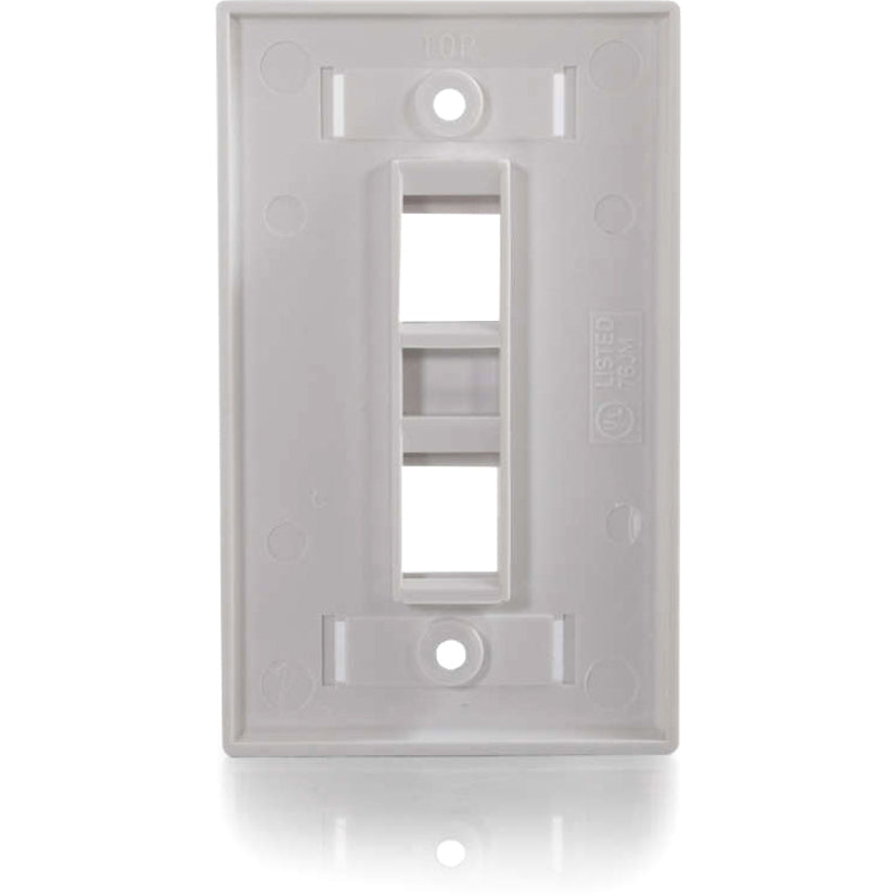 Legrand C2G 2-Port Single Gang Multimedia Keystone Wall Plate - White