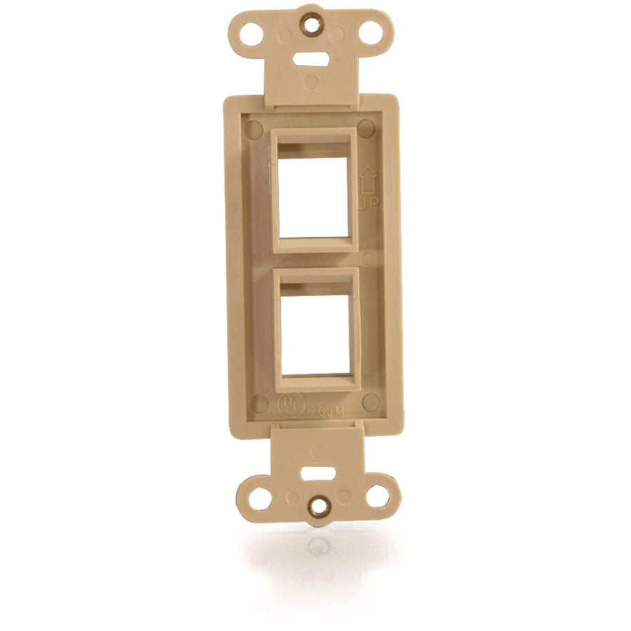 Legrand C2G Two Port Keystone Decorative Style Wall Plate - Ivory