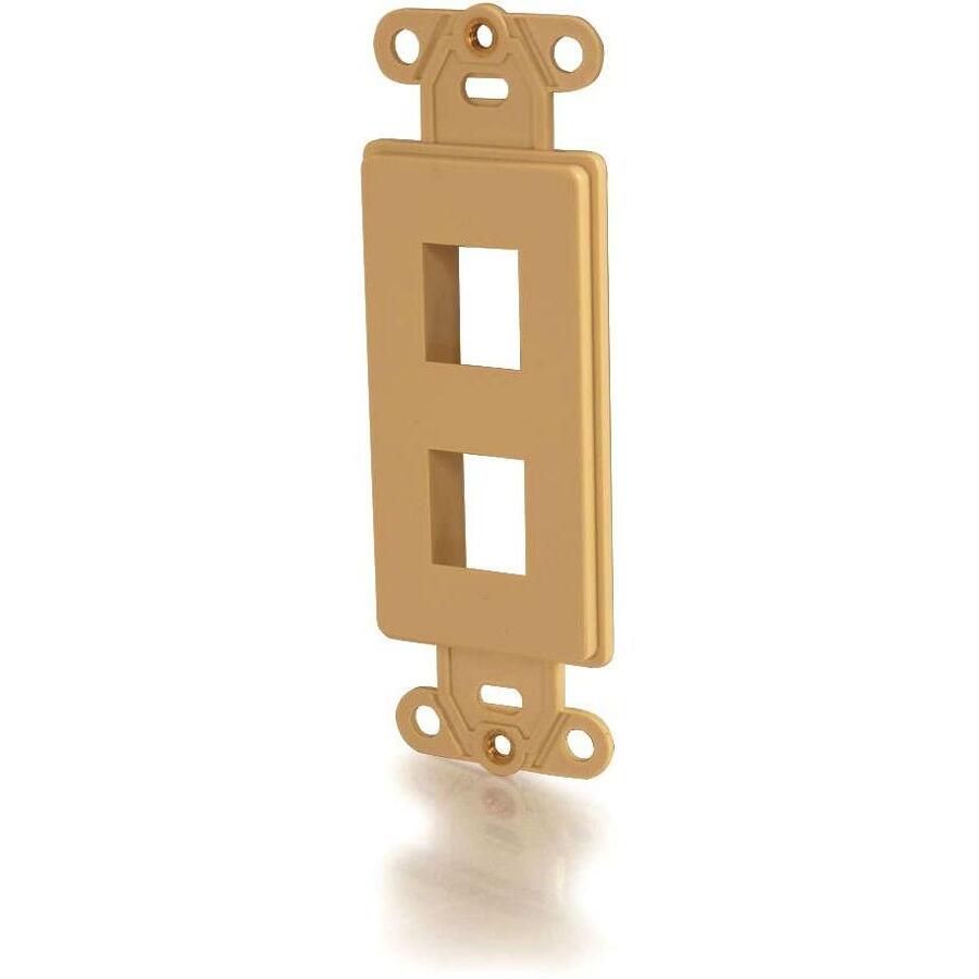 Legrand C2G Two Port Keystone Decorative Style Wall Plate - Ivory