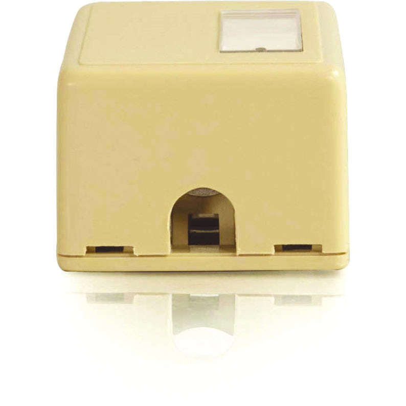 Legrand C2G 1-Port Keystone Jack Surface Mount Box - Ivory