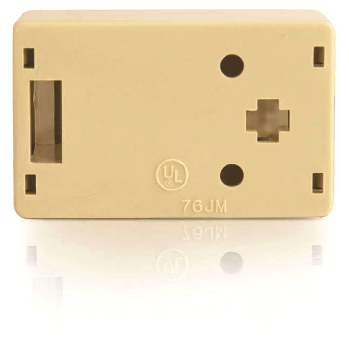 Legrand C2G 1-Port Keystone Jack Surface Mount Box - Ivory