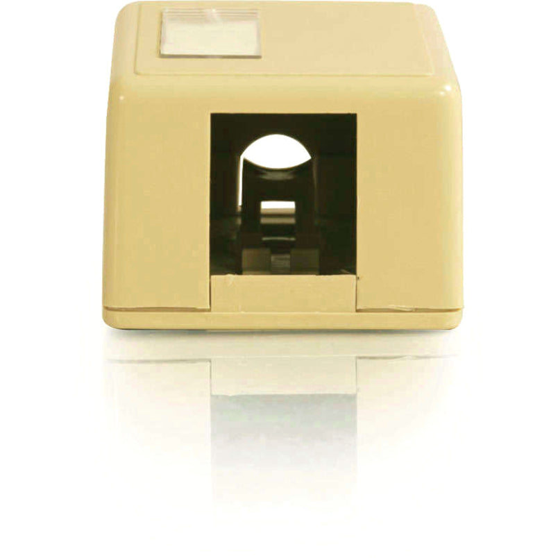 Legrand C2G 1-Port Keystone Jack Surface Mount Box - Ivory