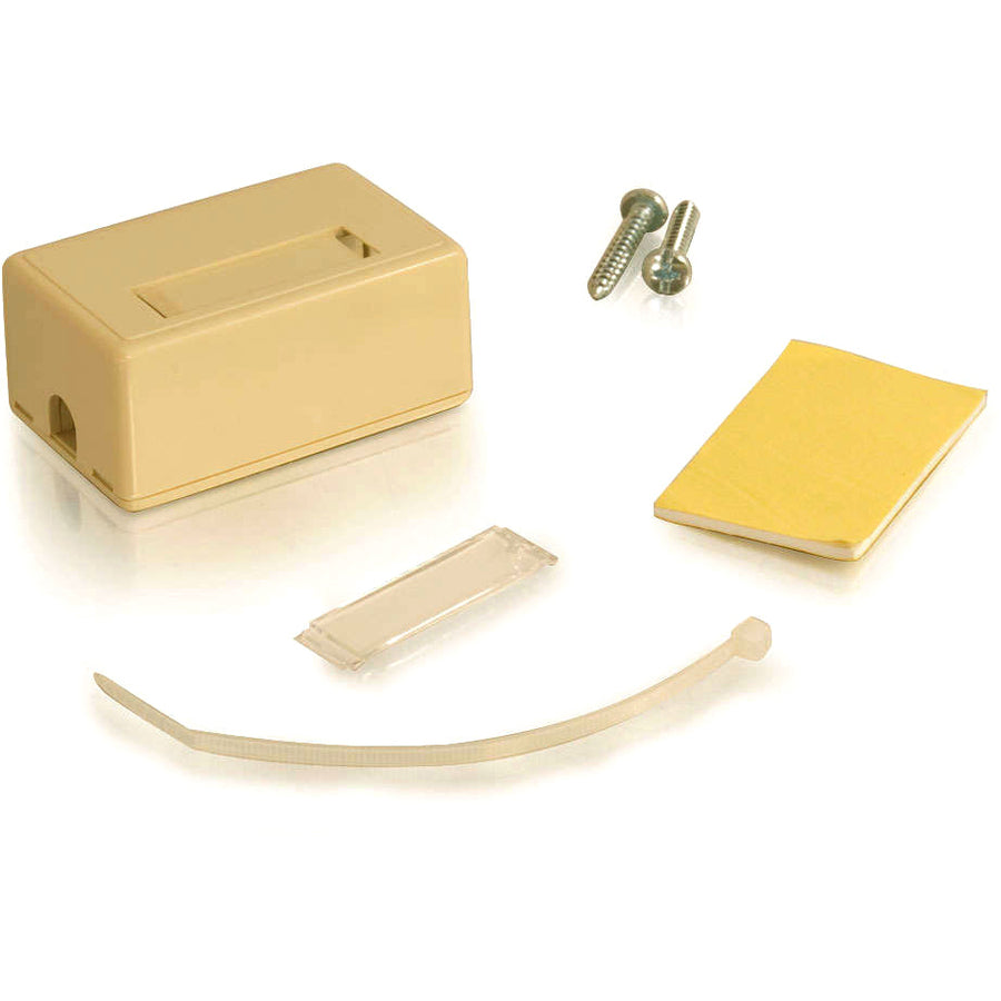 Legrand C2G 1-Port Keystone Jack Surface Mount Box - Ivory