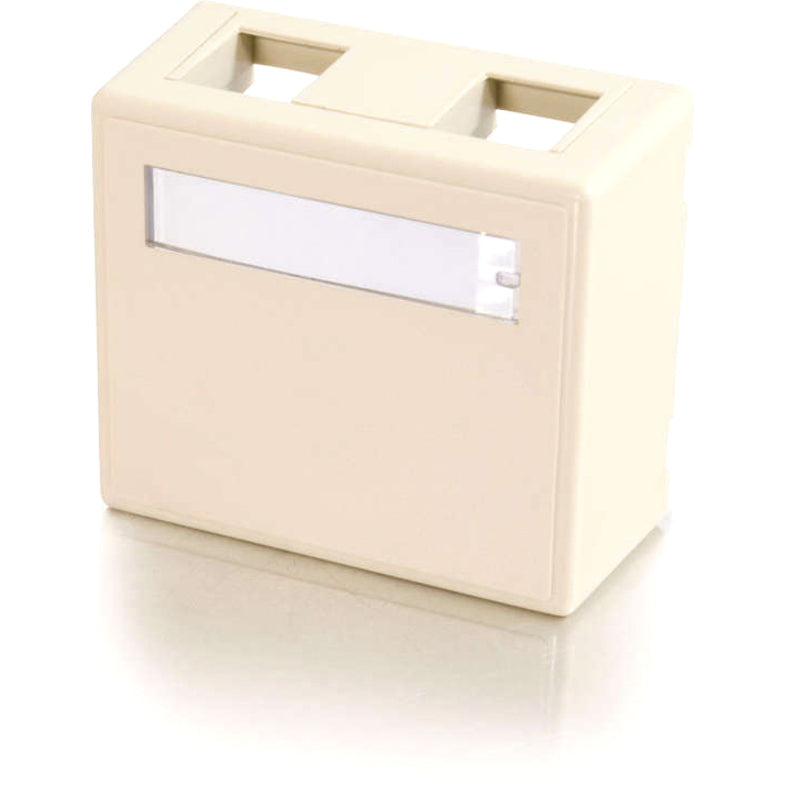 Legrand C2G 2-Port Keystone Jack Surface Mount Box - Ivory