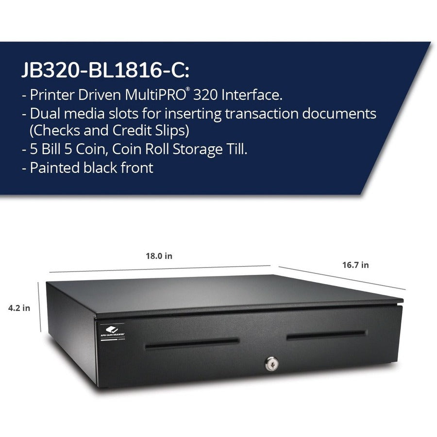 apg®Heavy- Duty Point of Sale Cash Drawer | Series 4000 JB320-BL1816-C