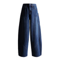 Women's Wide-Leg Jeans - Summer High-Waist Loose Fit Floor-Length Pants