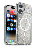 xBase iPhone 16 Plus Sparkleline Series MagSafe Compatible Case - White Gold