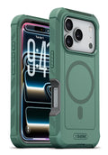 xBase iPhone 17 Pro Max - Boulder MagSafe Heavy-Duty Co-Molded Rugged Protective Case - Green