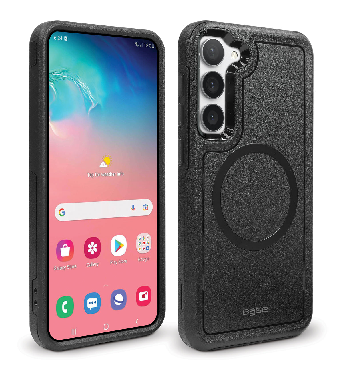 xBase Base Samsung S24 Plus ProTech with Magsafe- Rugged Armor Protective Case - Black