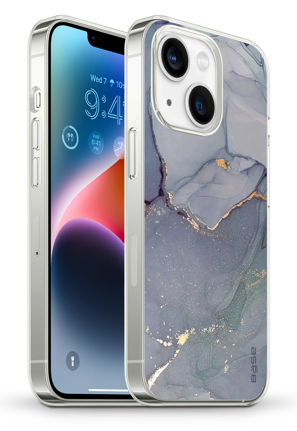 xBase iPhone 14 Plus (6.7) - Marble Luxury Shockproof Cover Case-Black