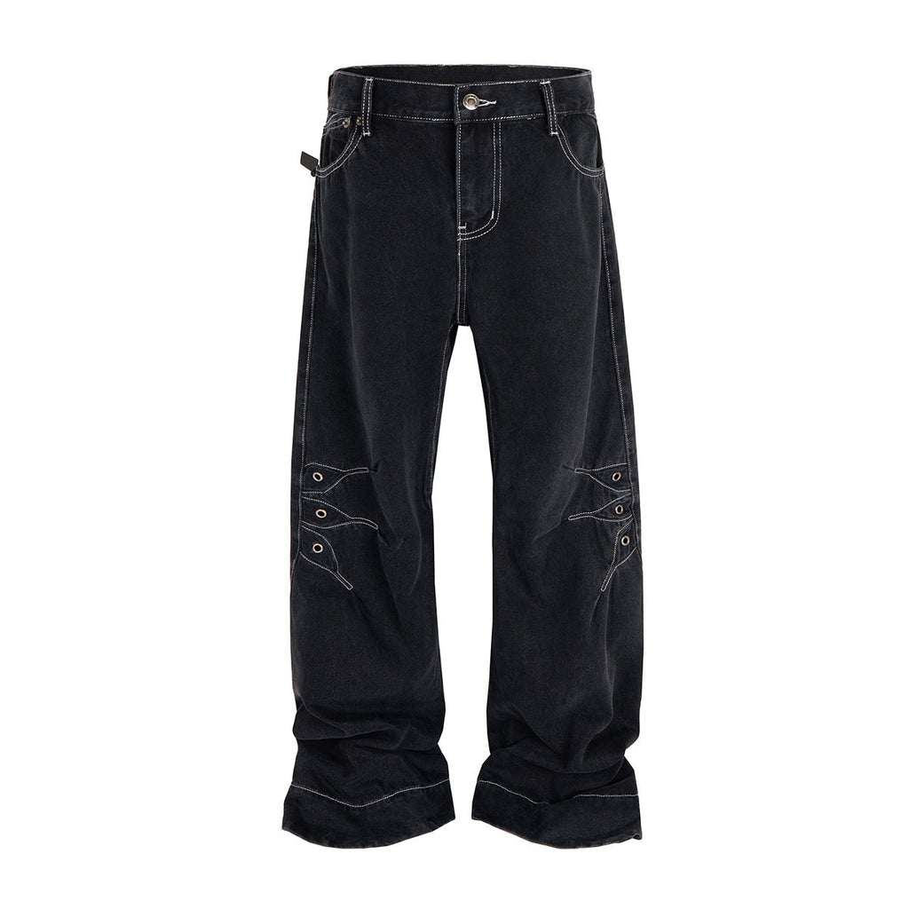 Hip Hop Street Jeans Wide Leg Pants - Premium Japanese Denim