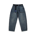 Japanese Slant Collar Large Pocket Jeans - Micro Tapered Loose Casual Pants