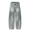 Structured Tapered Pants for Men and Women - Loose Wide-Leg Washed Tie-Dye Straight Leg Jeans