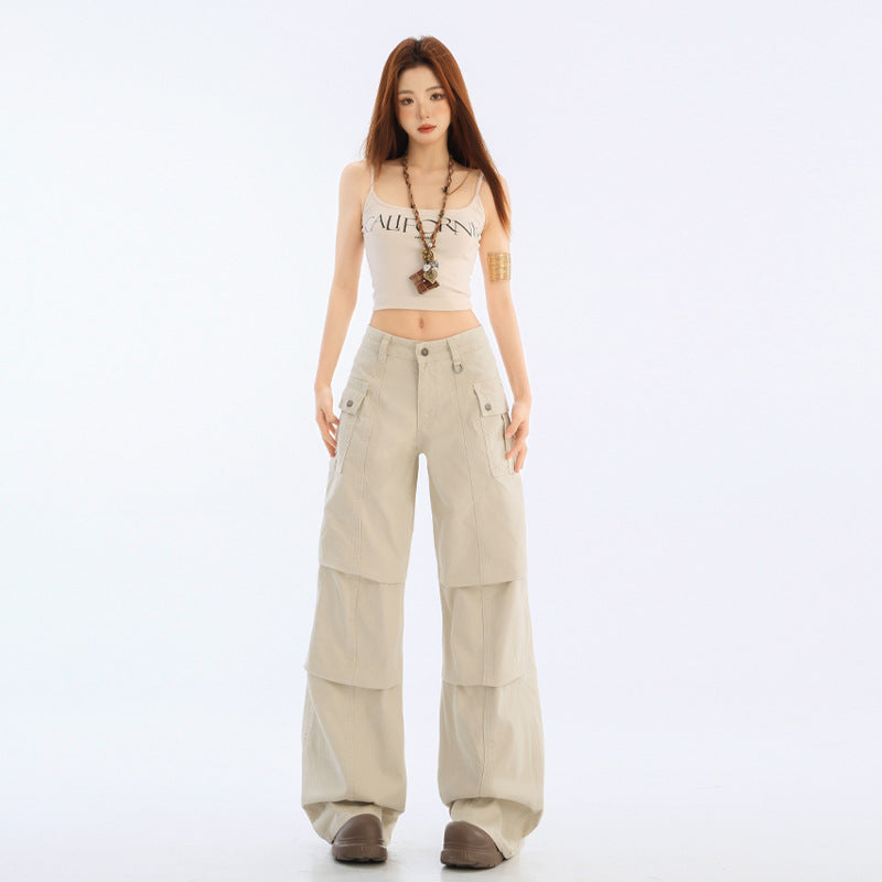 Women's Casual Work Trousers - Loose Narrow Slim Straight Leg Pants