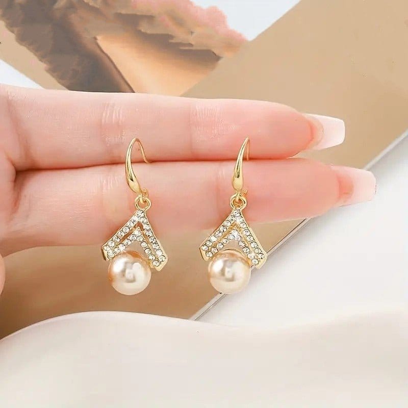 Fashion Water Drop Pearl Earrings - Trendy All-Match Accessories