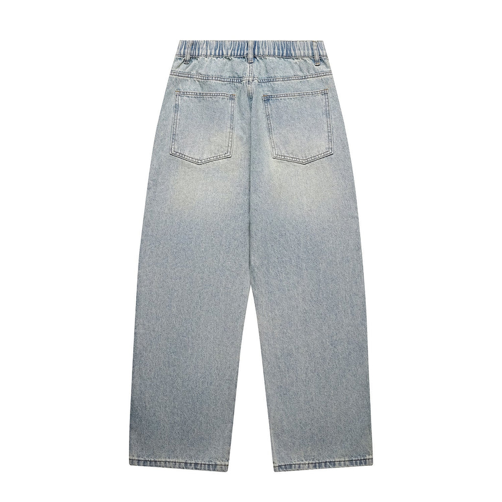 Relaxed Straight Leg Wide Leg Jeans for Men - Casual Denim Pants