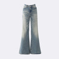 Women's Mid-Waist Spicy Girl Flare Jeans -  Micro Flare Denim Trousers