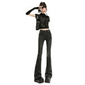 Women's Wide-Leg Slightly Spicy Frayed Hem Slimming Floor-Length Pants