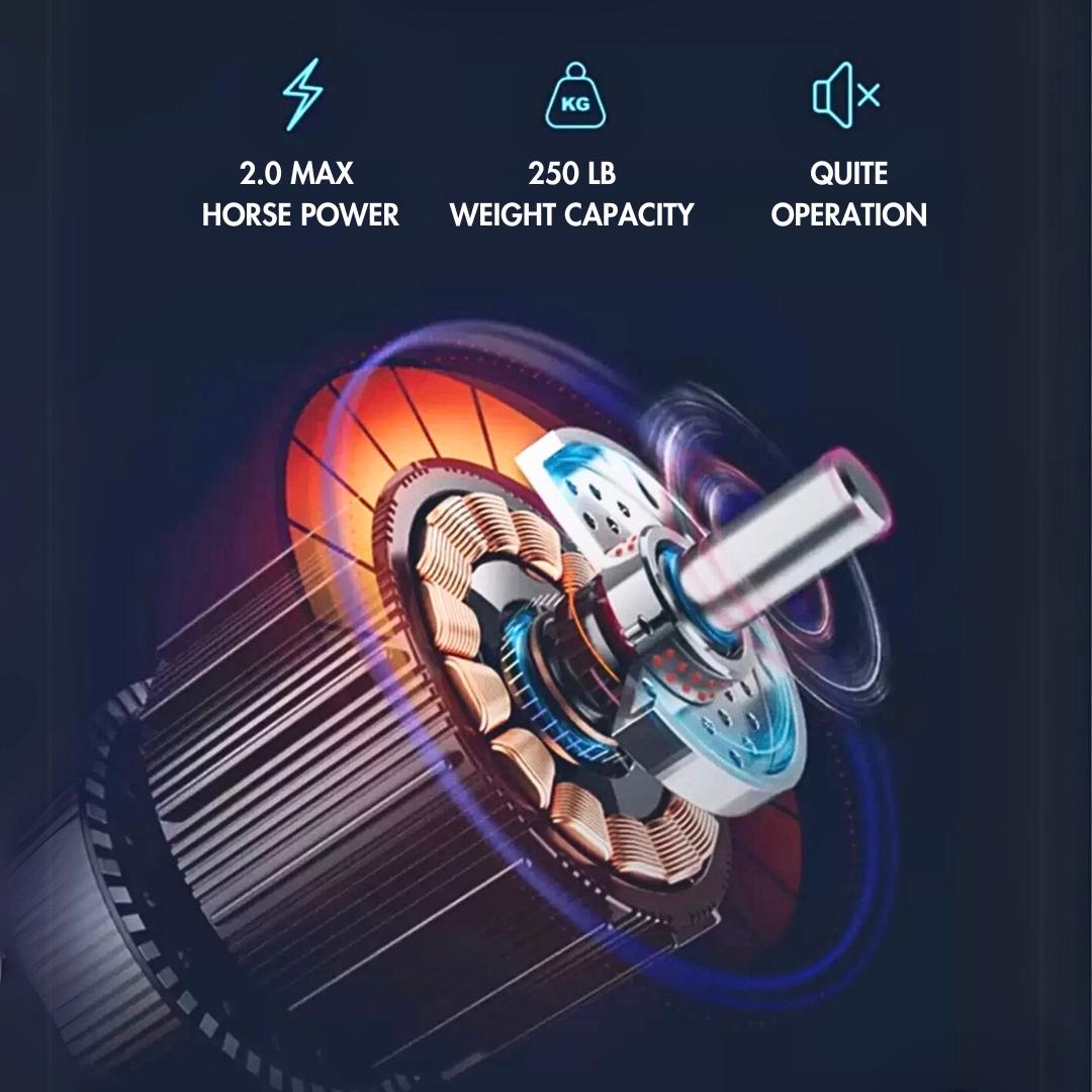 Light Commercial Folding Treadmill - Muscle D Fitness - LED Display - Heart Rate Monitor - Safety Clip