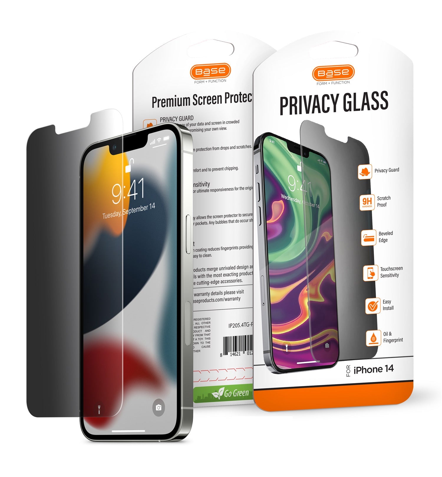 xBase BASE PRIVACY TEMPERED GLASS SCREEN PROTECTOR FOR iPhone 14 Pro (6.1)
