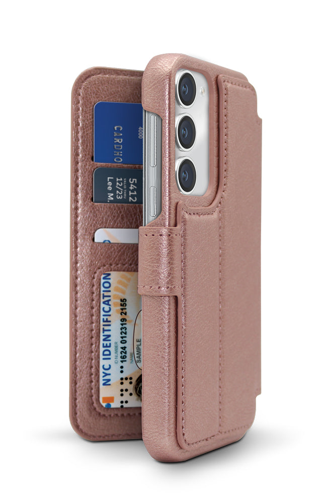 xBase Base Samsung 23 Exec Folio Wallet Case - Rose Gold
