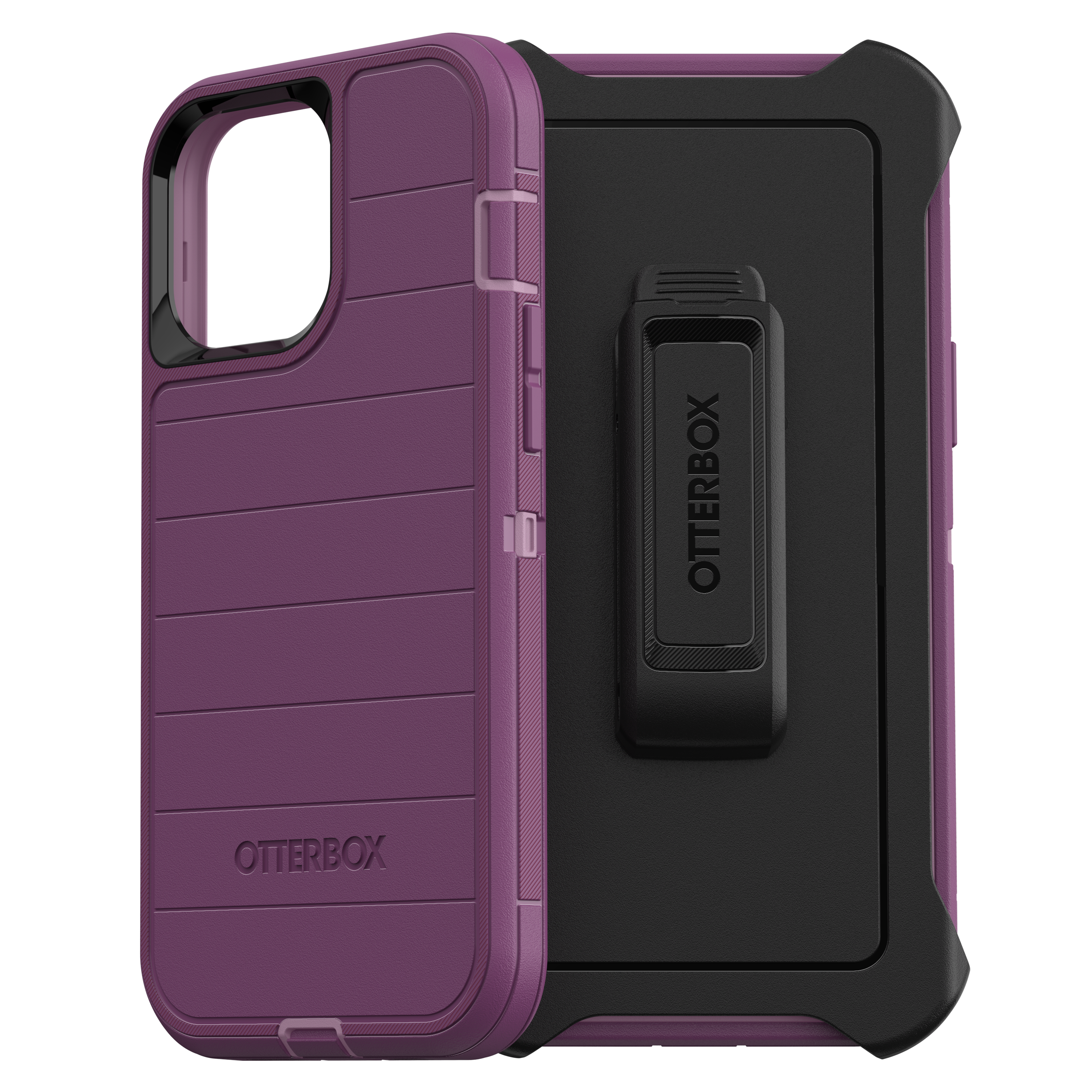 Otterbox - Defender Pro Case For Apple Iphone 13 Pro Max / 12 Pro Max - Happy Purple