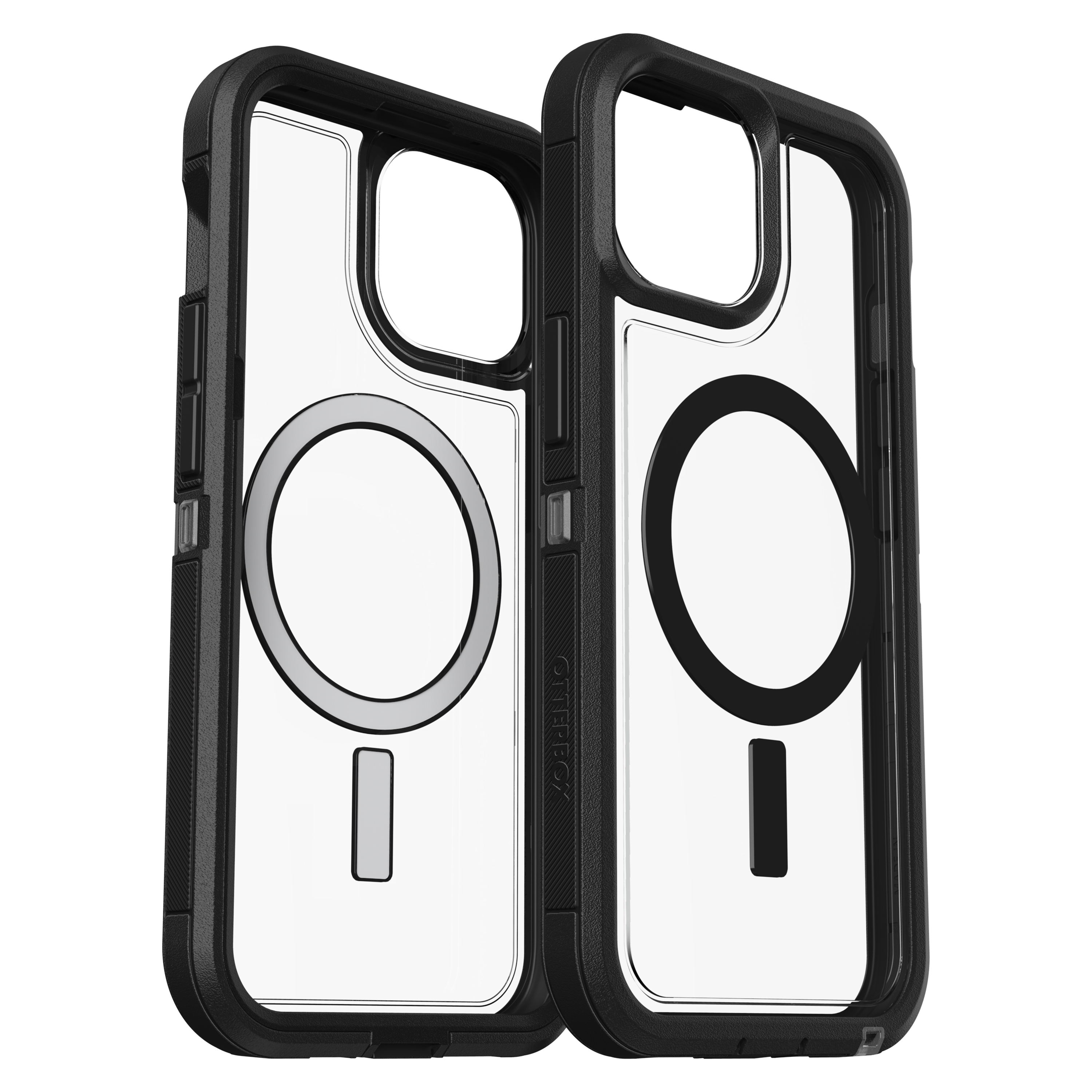 Otterbox - Defender Pro Xt Clear Magsafe Case For Apple Iphone 15 / Iphone 14 / Iphone 13 / Iphone 16e - Dark Side
