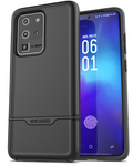Encased Rebel Series-Protective Dual Layer Impact Armor for Samsung Galaxy S20 Ultra - Black