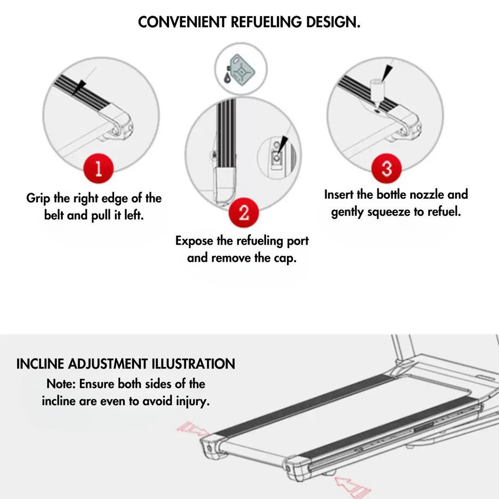 Light Commercial Folding Treadmill - Muscle D Fitness - LED Display - Heart Rate Monitor - Safety Clip