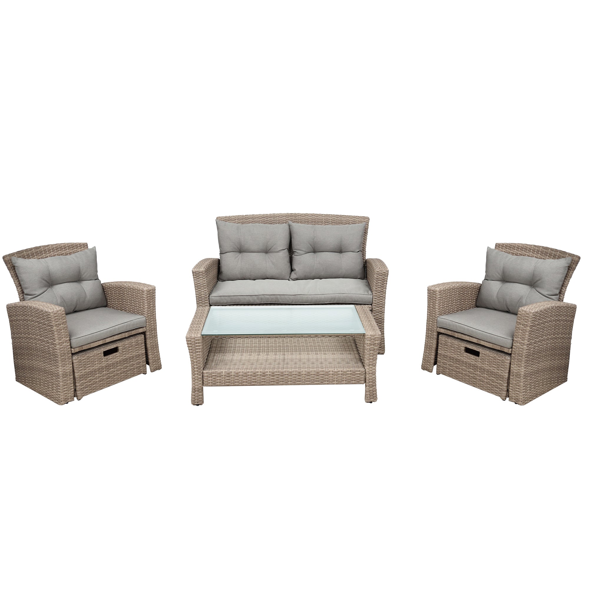 Set Of 4 Piece Outdoor Patio Furniture