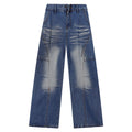 Men's Loose Straight Wide-Leg Denim Pants - Casual Trousers