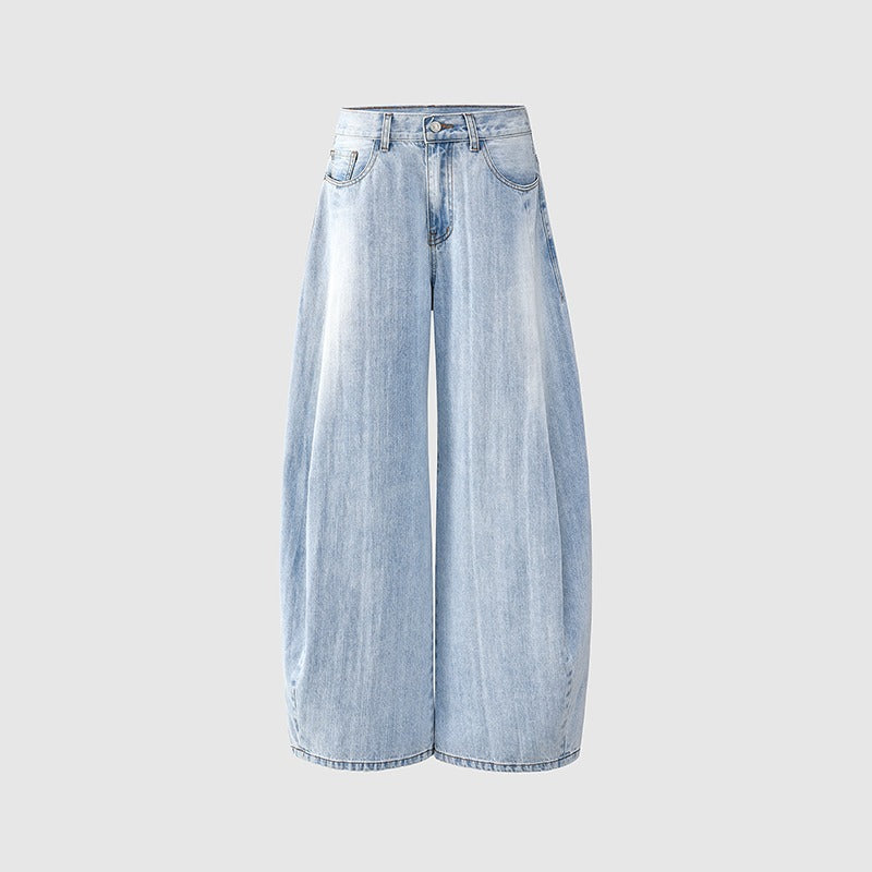 Straight Loose Wide Leg Casual Pants - Premium Japanese Denim