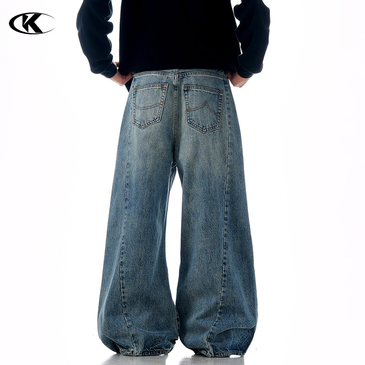 Straight Jeans with Pentagon Design for Men and Women - Slimming Loose Fit Casual 3D Long Pants